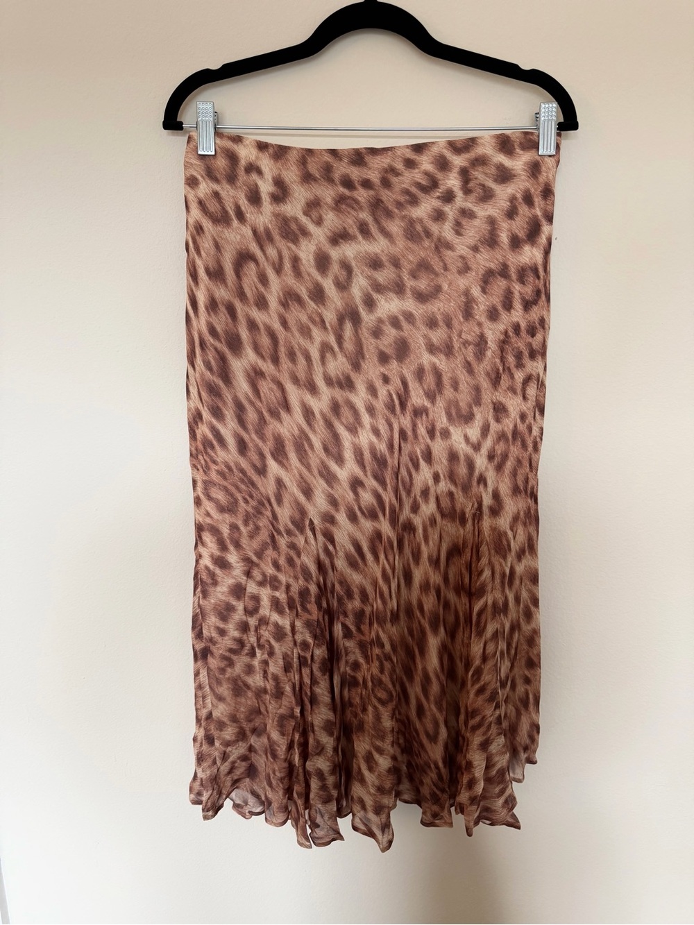 J. Crew Leopard Print Chiffon Midi Skirt NWT